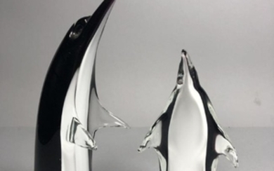 Pr ZANETTI Italian Murano Art Glass Penguin Sculp