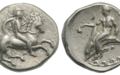 Southern Apulia, Tarentum, c. 344-340 BC. AR Nomos (21mm, 7.77g,...