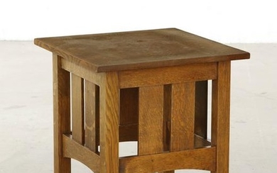 A Warren Hile Studio Mission style oak low table