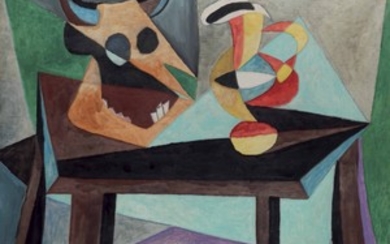 Pablo Picasso (1881-1973), Nature morte: Tête de taureau