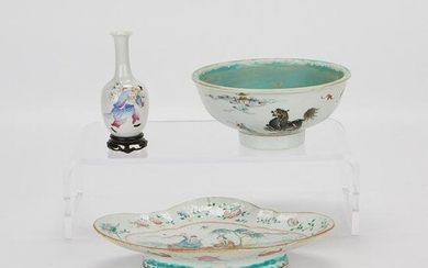 3 Chinese Porcelain Famille Rose Vessels
