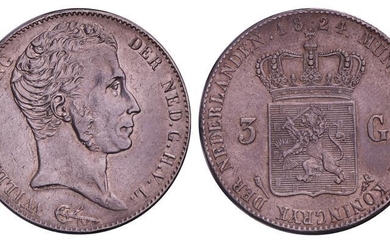 3 Gulden Willem I 1824 U. Zeer Fraai / Prachtig.
