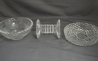 3 PC WATERFORD KNIFE REST + DISH