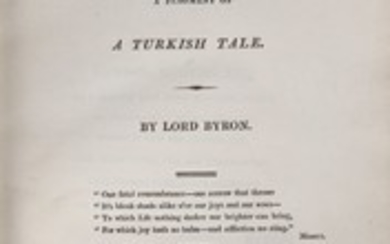 Byron (Lord George) Collection of Poems, 3 vol.,...