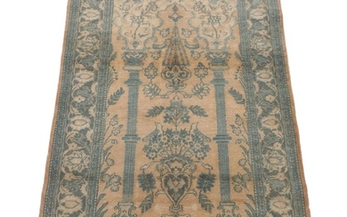 4' x 6'7 Hand-Knotted Persian Isfahan Pictorial Area Rug, 1960s