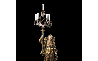 A lacquered giltwood sculpture (h. cm 135) (minor defects)