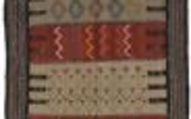 4X6 Khaki Tribal Sumak Herati Oriental Rug Flat-Weave Farmhouse Carpet 39X58