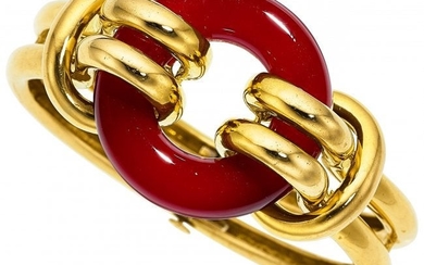 55026: Sard, Gold Bracelet, Aldo Cipullo The bracelet