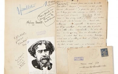 Jules RENARD 1864-1910 « Alphonse Daudet ». Manuscrit autographe signé