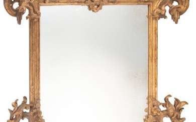 61026: An Italian Baroque-Style Carved Giltwood Mirror