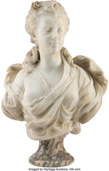 61226: A Continental Marble Female Bust, late 19th-earl