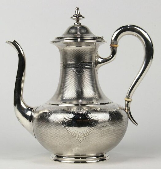 French Emile Hugo .950 sterling silver coffee pot