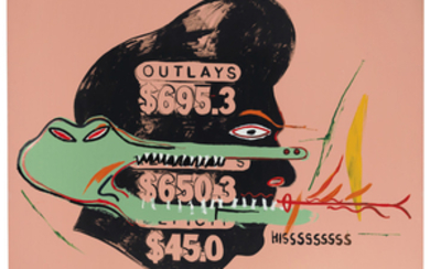 Andy Warhol & Jean-Michel Basquiat (1928-1987 & 1960-1988), Outlays Hisssssssss (Collaboration #22)