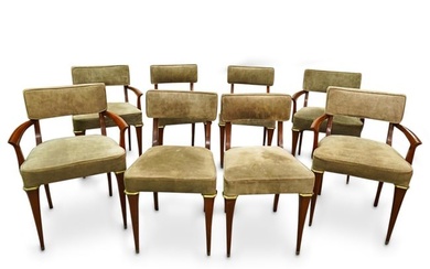 (8Pc) Designer French Art Deco Designer Dining Chairs