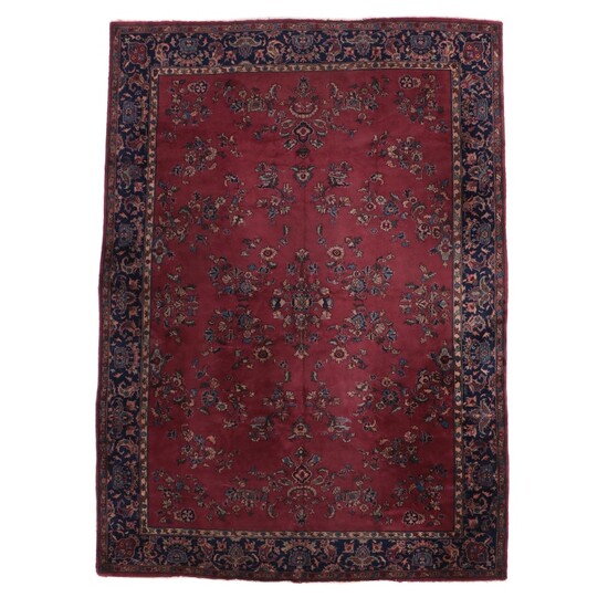 9'3 x 14'2 Hand-Knotted Persian Sarouk Room Sized Rug