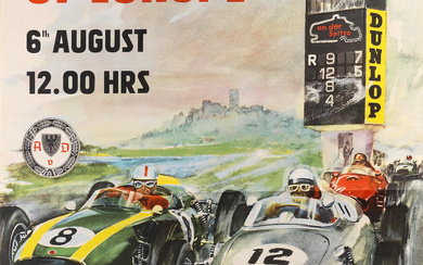 A 1961 European Grand Prix Nurburgring race poster
