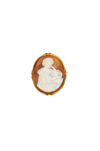 A 19th century shell cameo brooch