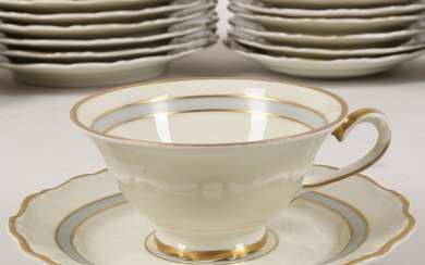 A 37-piece KP Karlskrona porcelain coffee set, first half of the 20th century.