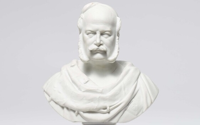 A Berlin KPM biscuit porcelain bust of King Wilhelm I