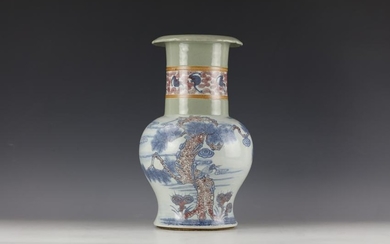 A Chinese Famille Rose Figures-storied Porcelain Vase