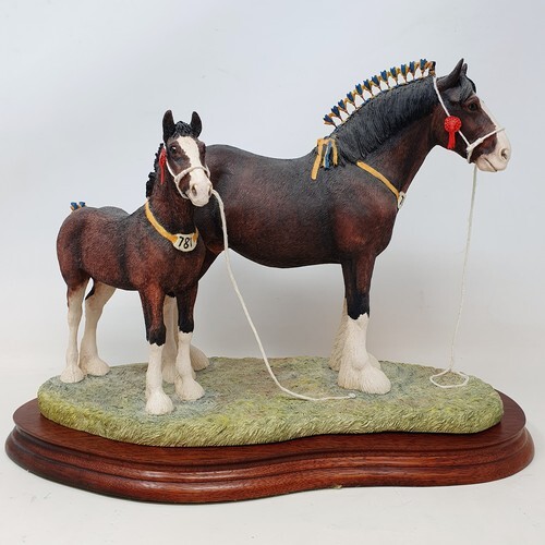 A Border Fine Arts group, Champion Mare and Foal, limited ed...