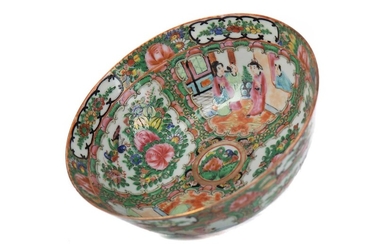 A CHINESE CANTON FAMILLE ROSE BOWL
