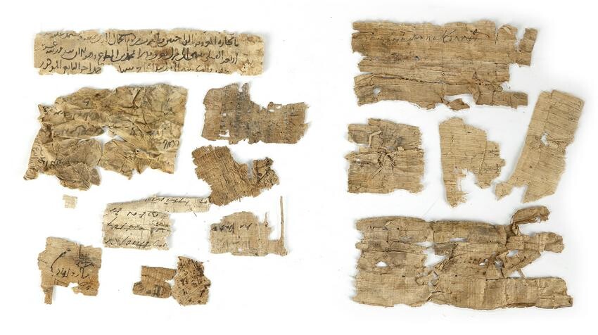 A COLLECTION OF PAPYRUS AND PAPER FRAGMENTS