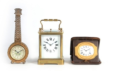 A COLLECTION OF THREE EARLY 20TH CENTURY CLOCKS to