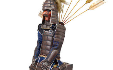 A FINE AND RARE TAMTAMI GUSOKU (FOLDING ARMOR) WITH A TENGU MENPO