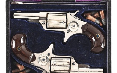 (A) FINE CASED PAIR OF COLT NEW LINE .32 REVOLVERS.