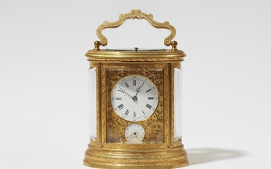 A French carriage clock in the original case