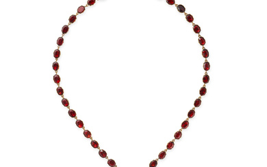 A GARNET RIVIERE NECKLACE, 19TH CENTURY AND LATER ...
