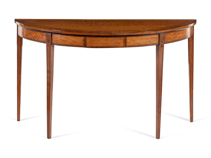 A George III Satinwood Console Table