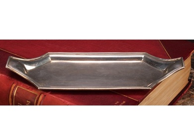 A George III silver snuffer tray, rope-twist border, 23.5cm ...