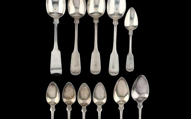 A Grouping of Alabama Coin Silver Spoons