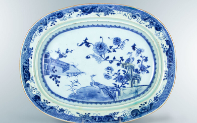 A Kangxi Blue and White Porcelain Serving Dish, China, First Half of the 17th Century