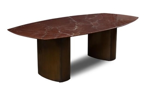 A Knoll Rouge Marble Top Dining Table