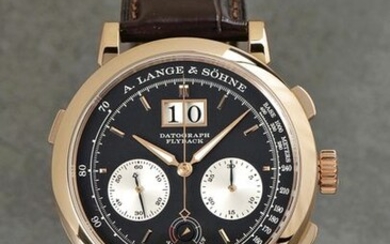 A. Lange & Söhne, Glashütte i/SA, "DATOGRAPH UP/DOWN", Movement No. 103646, Case No. 219472, Ref. 405.031, Cal. L951.6, 41 mm, circa 2016 A heavy Glashuette wristwatch in mint condition, with Lange oversize date, chronograph with flyback function and...