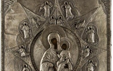 A MONUMENTAL ICON SHOWING THE MOTHER OF GOD 'OF THE
