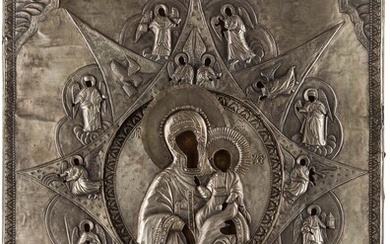 A MONUMENTAL ICON SHOWING THE MOTHER OF GOD 'OF THE...