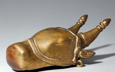 A Maharashtra brass head of Nandi. Central India. 18th/19th century