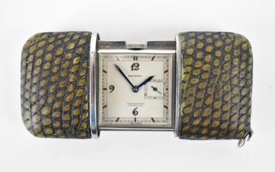 A Movado Chronometre Ermeto Art Deco steel and snake...