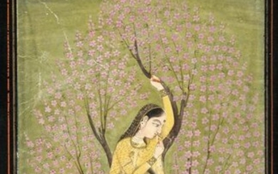 A PRINCESS IN A BLOSSOMING TREE, INDIA, MURSHIDABAD