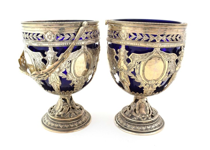 A Pair of German Silver Bowls, Probably Hanau, With English...