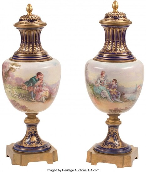 A Pair of Large French Sèvres-Style Covered Por