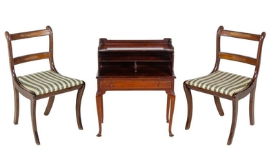 A Pair of Regency Style Side Chairs and a Georgian