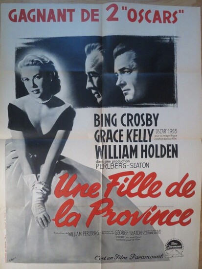 A Provincial Girl (1954) By George Seaton with Bing Crosby, Grace Kelly, William Holden Poster 0,60 x 0,80 m Illustrated by Claude Venin Paremount Films