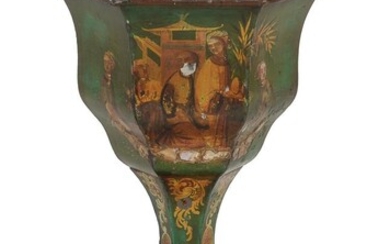 A Regency painted tinware (toleware) planter