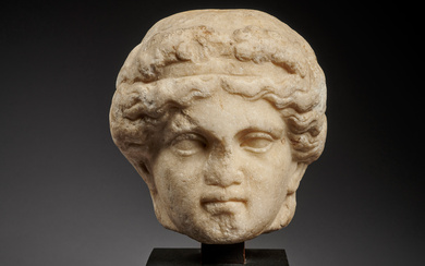 A Roman marble herm of Dionysos, circa late 2nd century A.D.