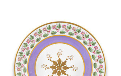 A Sèvres plate from the 'service du palais impérial de Bordeaux' for Napoleon I, circa 1808
